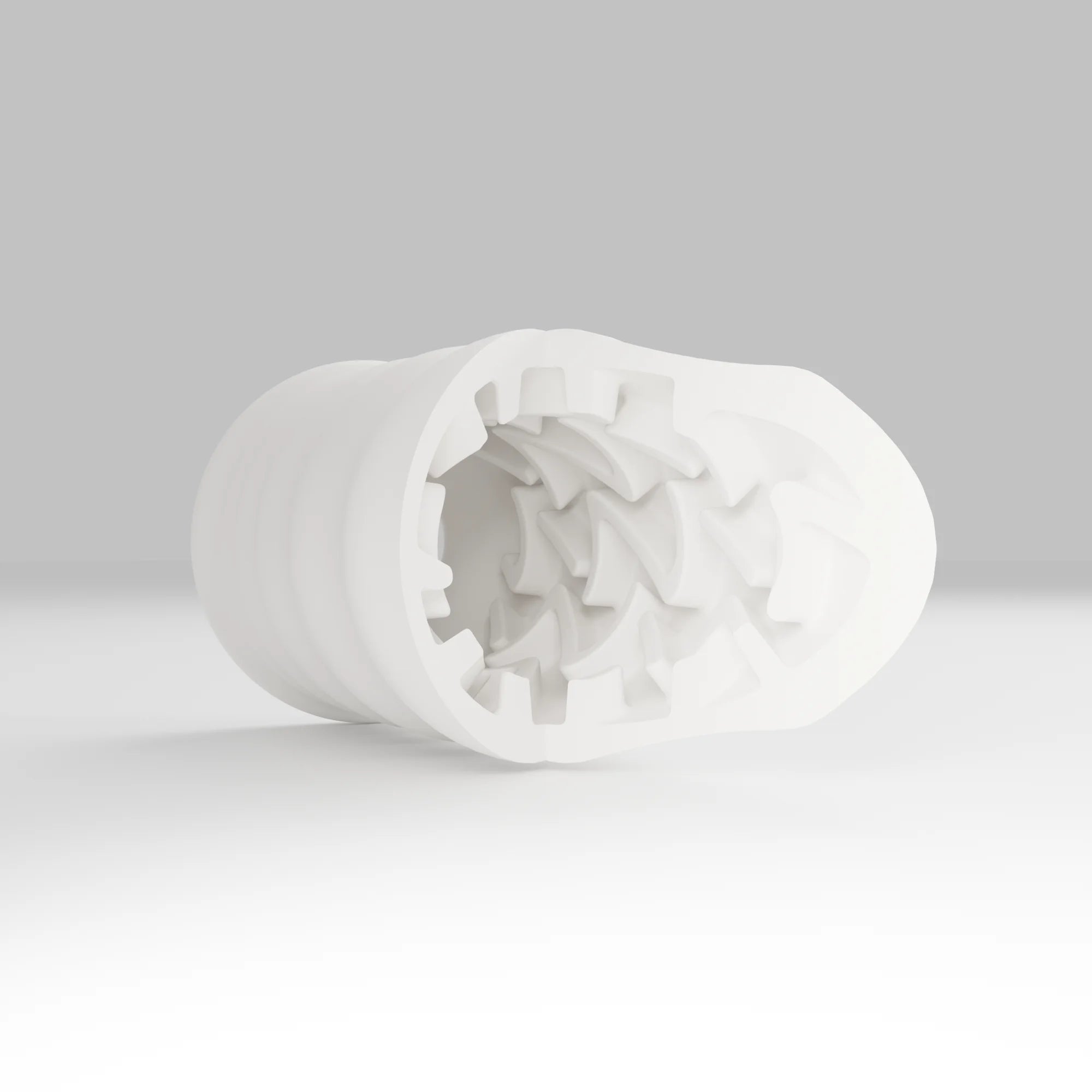 Engineering cutaway of the Beat Bagz sleeve showing internal texture