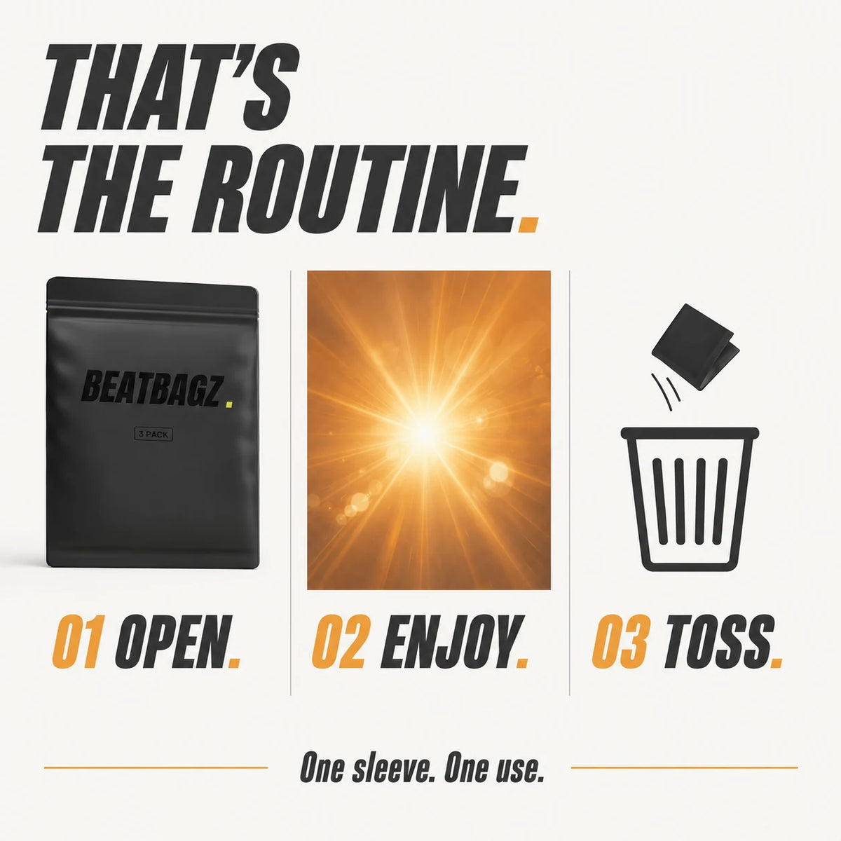 Open. Enjoy. Toss
