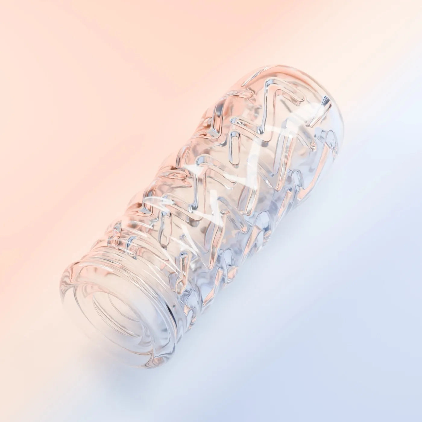 Clear Beat Bagz single-use sleeve showing its textured interior