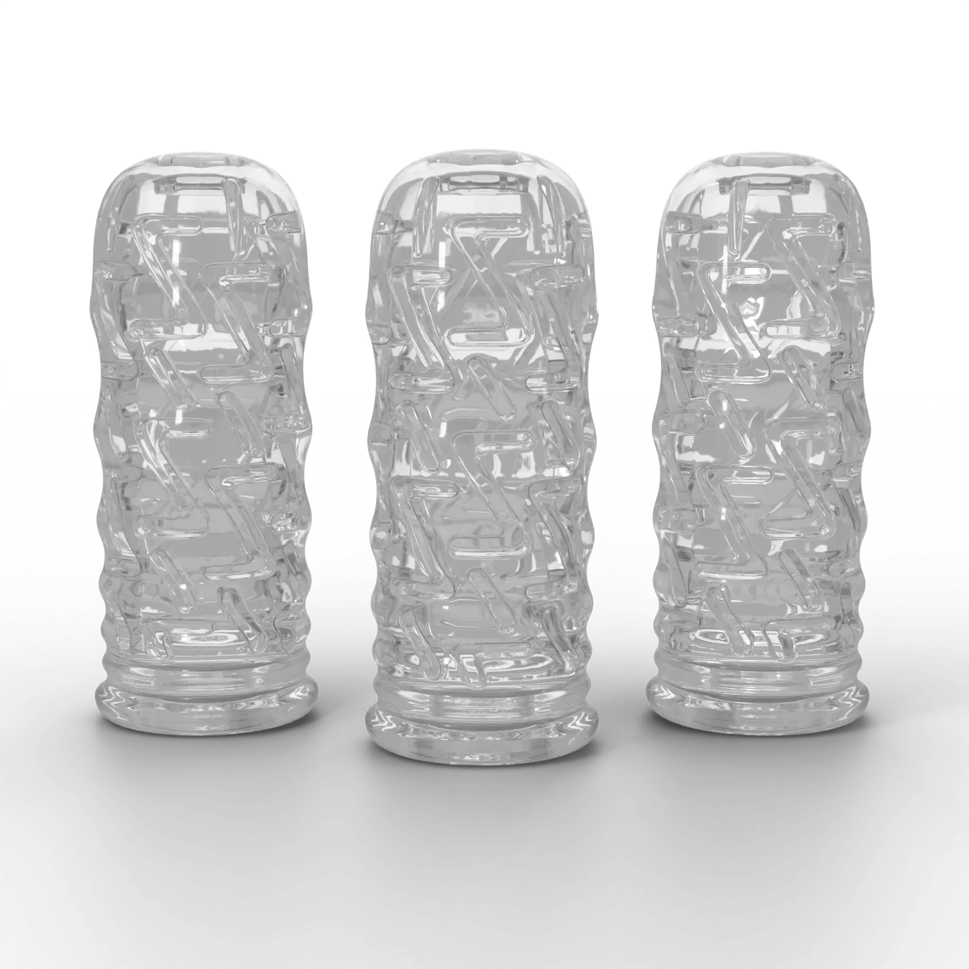 Three clear Beat Bagz single-use sleeves